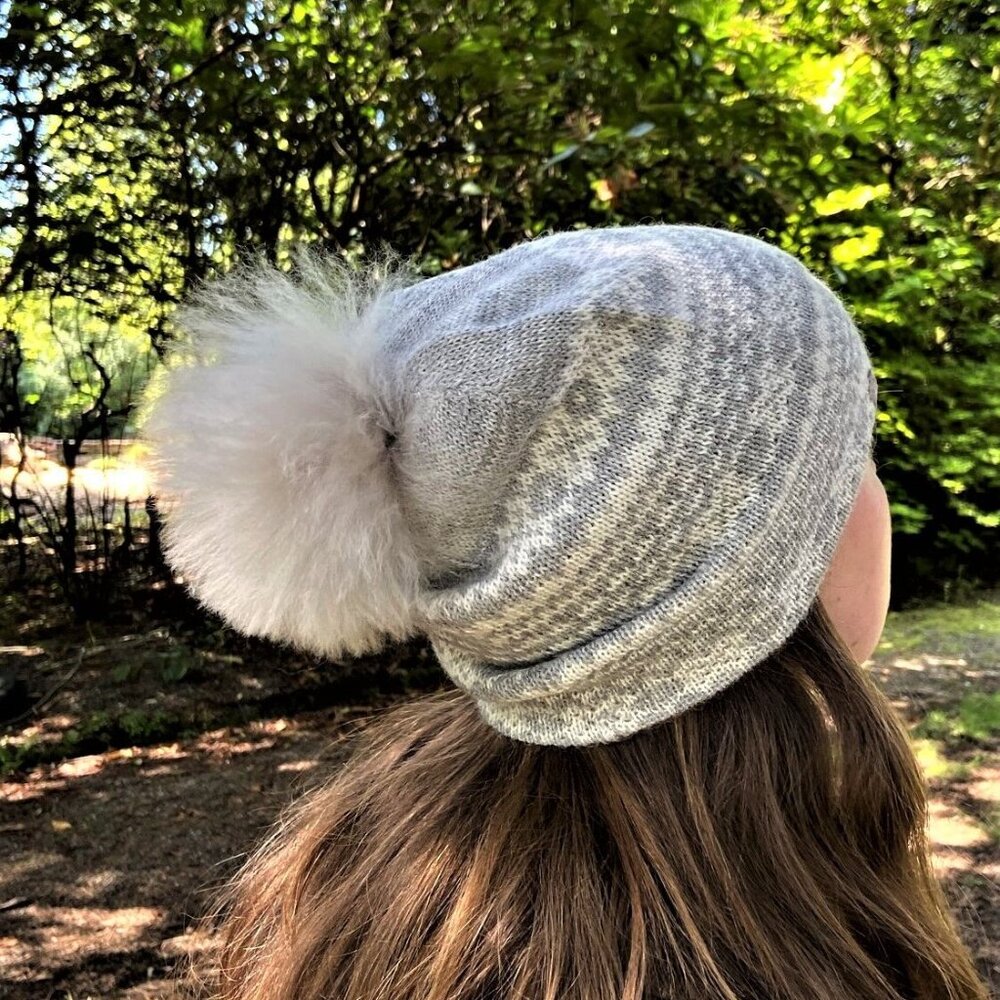 Samantha Holmes Alpaca Fair Isle Pom Pom Hat